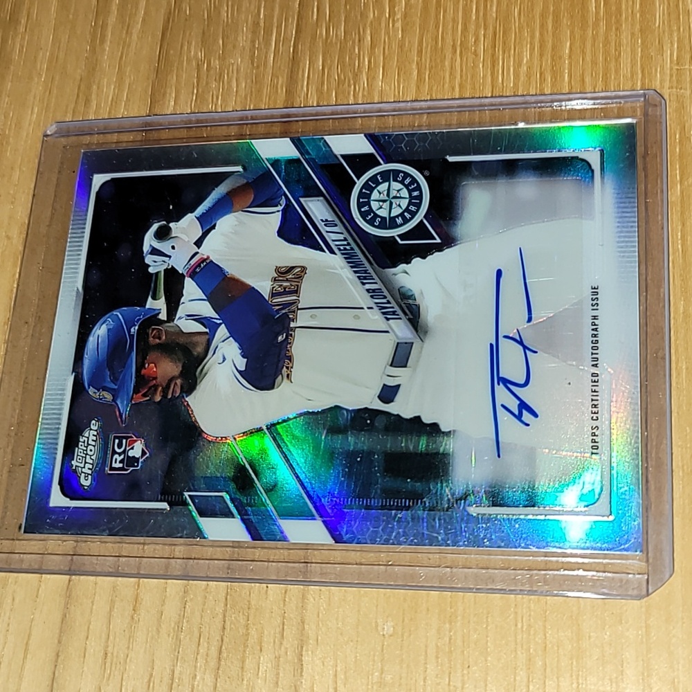 Topps Chrome. AUTOGRAPHED. Taylor Trammell. Rookie Card